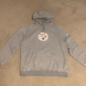 Nike Gray Steelers Logo Hoodie